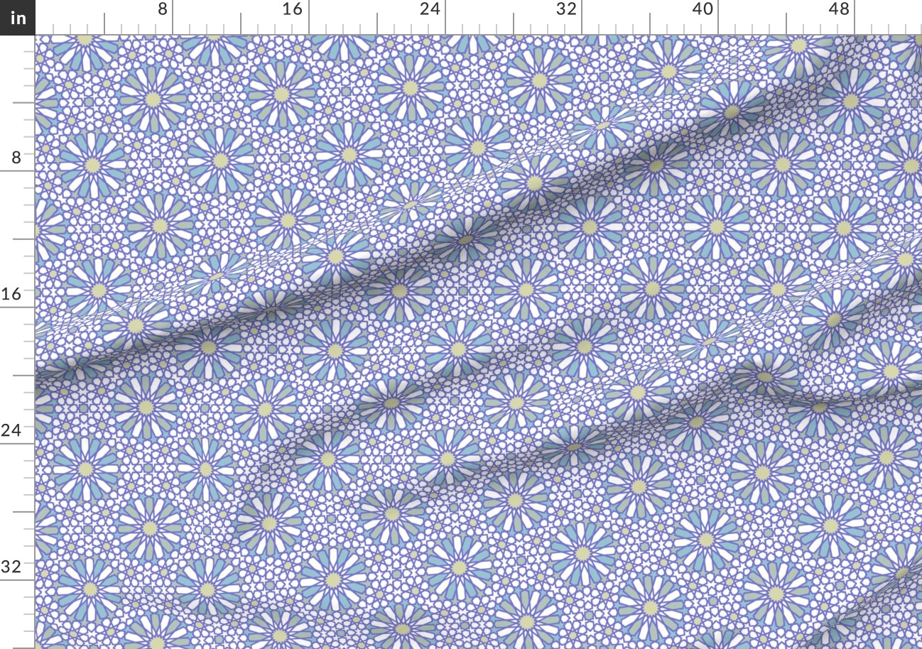 Fabric — Purple Blues colourway