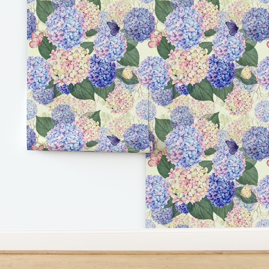 Lavender & Pink wallpaper rolls