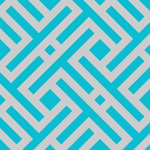 Labyrinth — Blue on Grey