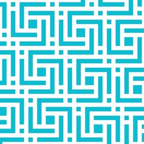 Labyrinth — Diagonal — Blue on White