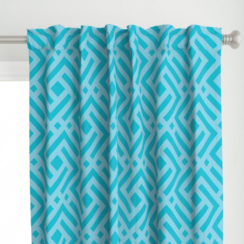Curtain fabric in teal