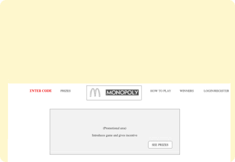McDonalds Monopoly Web-App